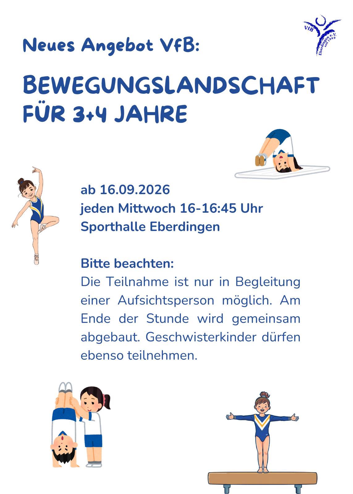 🤸 Neues Angebot beim VfB Eberdingen: Bewegungslandschaft für 3- und 4-Jährige